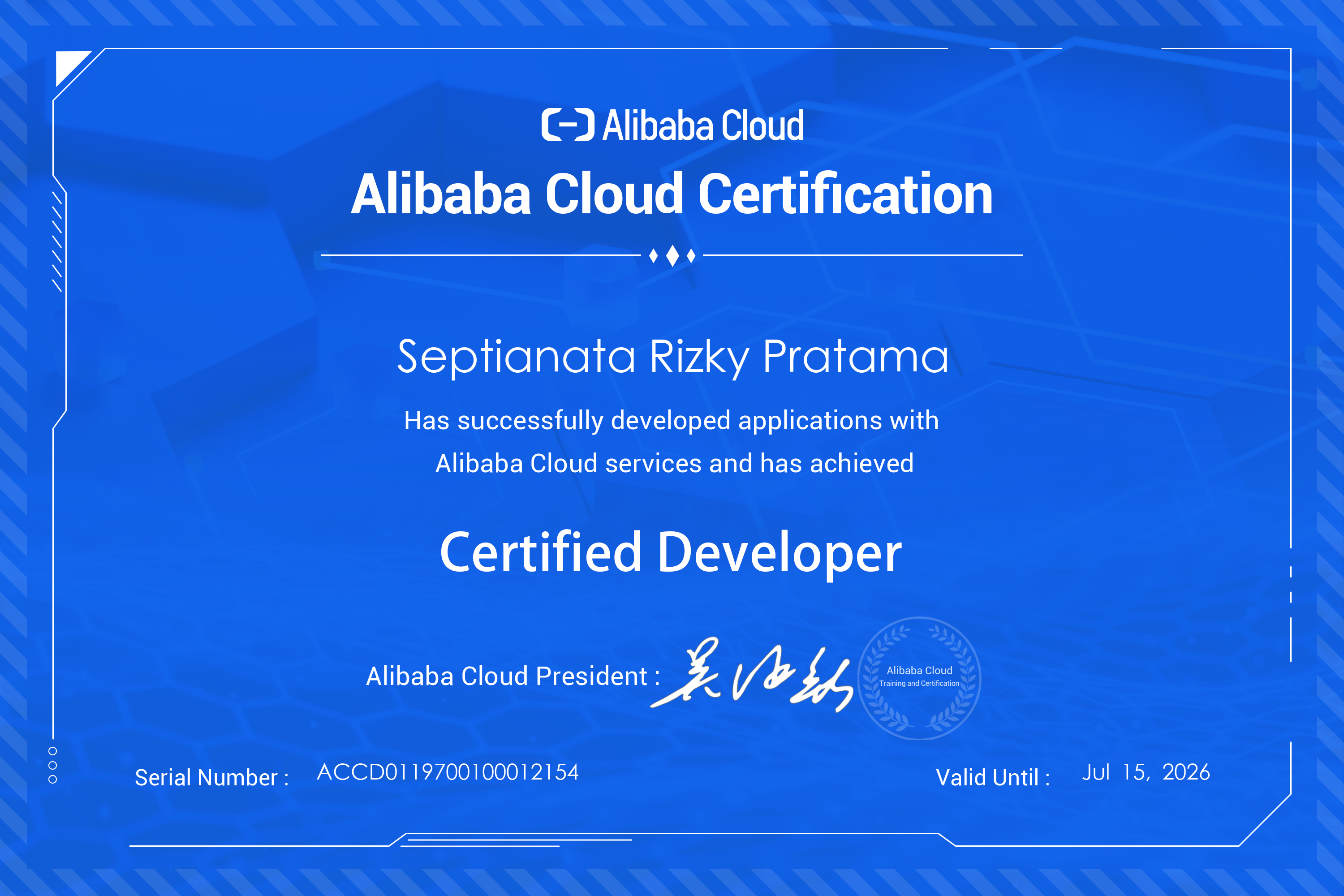 Alibaba Cloud Certified Developers - 1